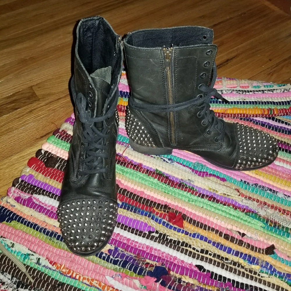 Studded Steve Madden combat boots